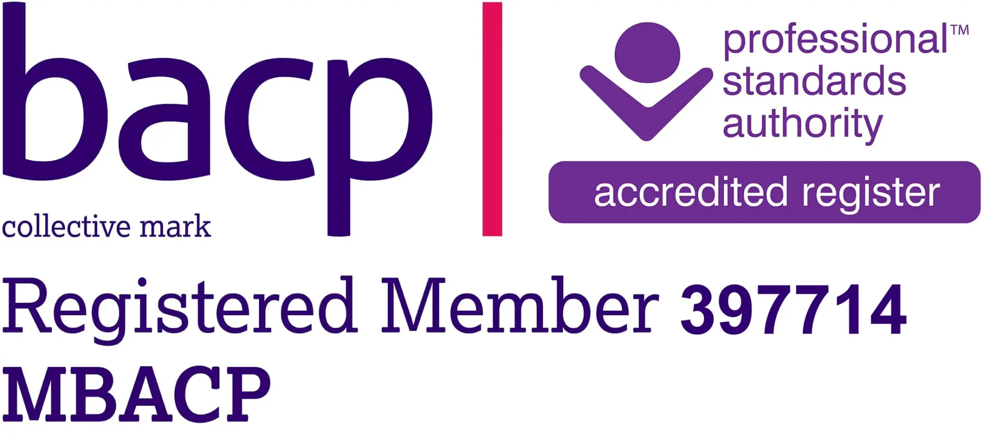 BACP Accredited Member logo.